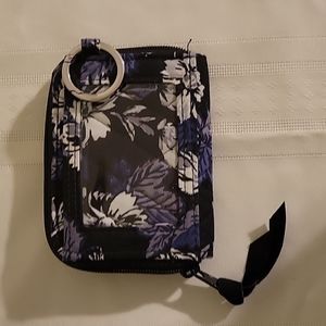 Vera Bradley Zip ID Case- Floral Frost